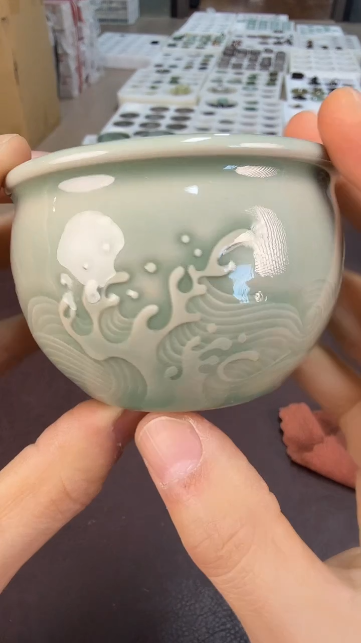 青瓷手工茶器包邮不带礼盒