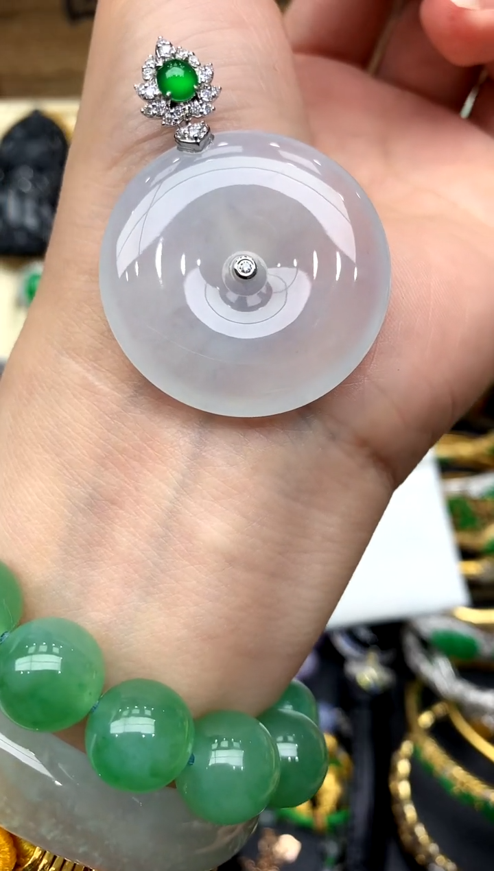 【闪购商品】翡翠颈饰18K金镶嵌389-中国好珍宝