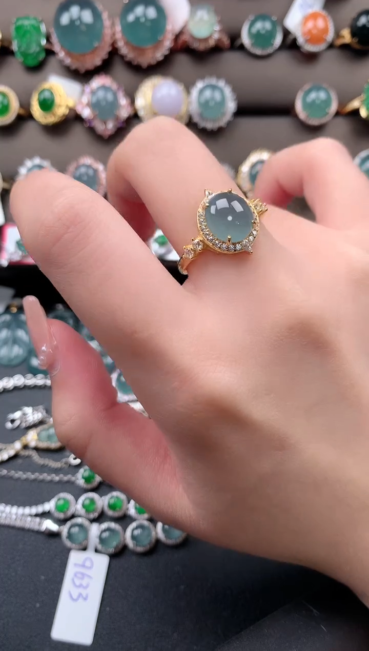 【闪购商品】翡翠戒指银S925镶嵌52141