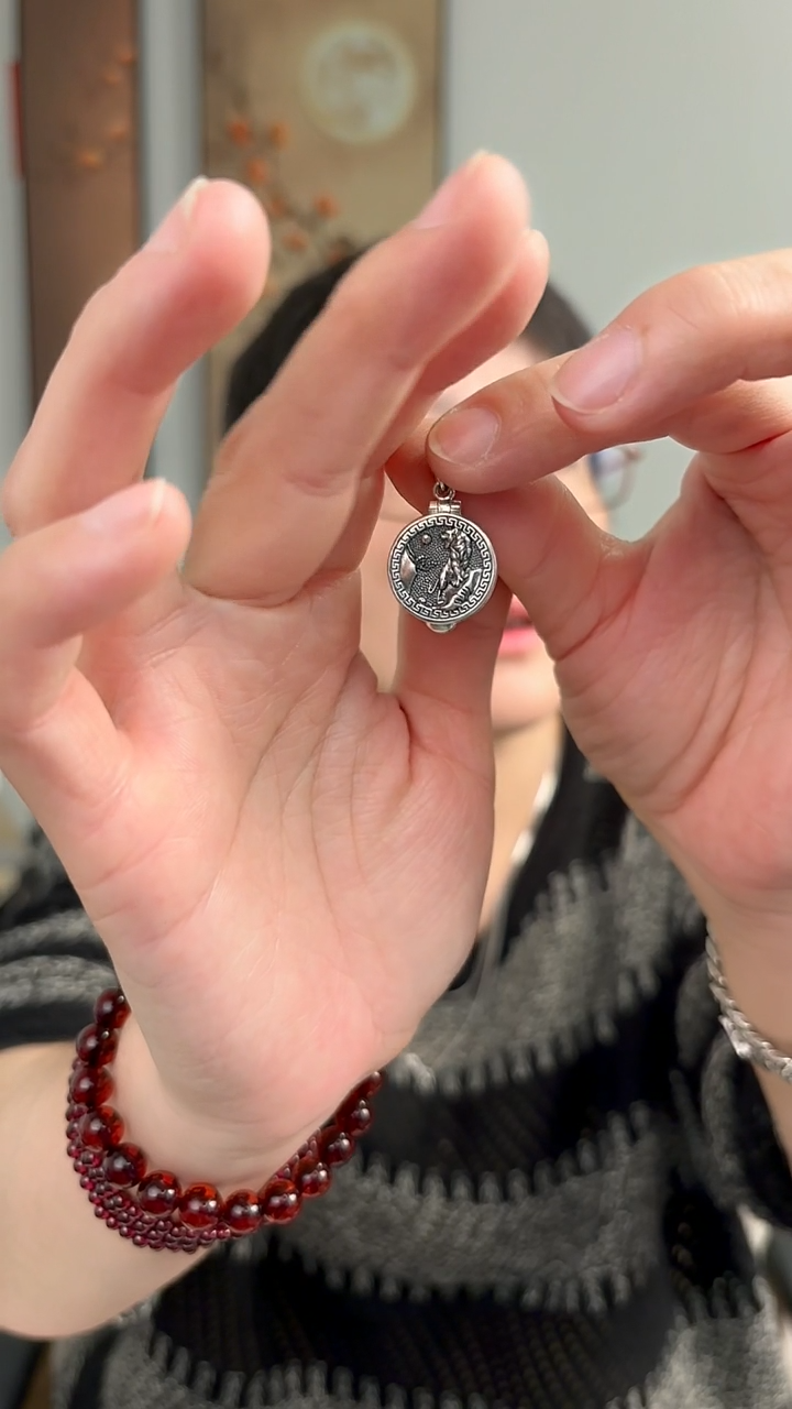 无吊坠925银纯银吊坠老虎56