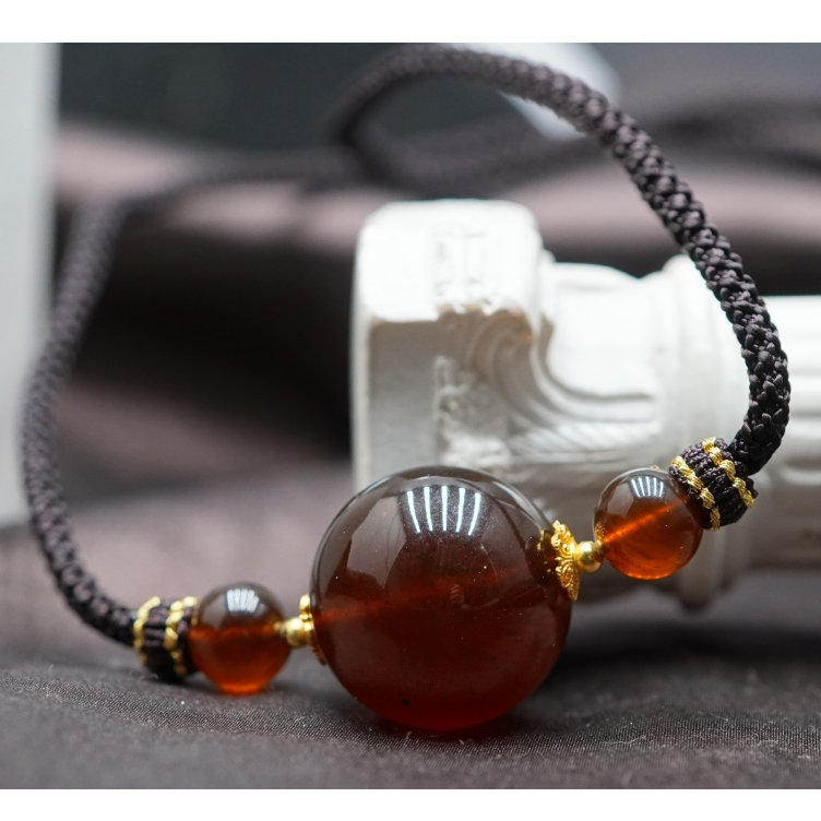 琥珀紫蜜变色龙锁骨链 CA062417