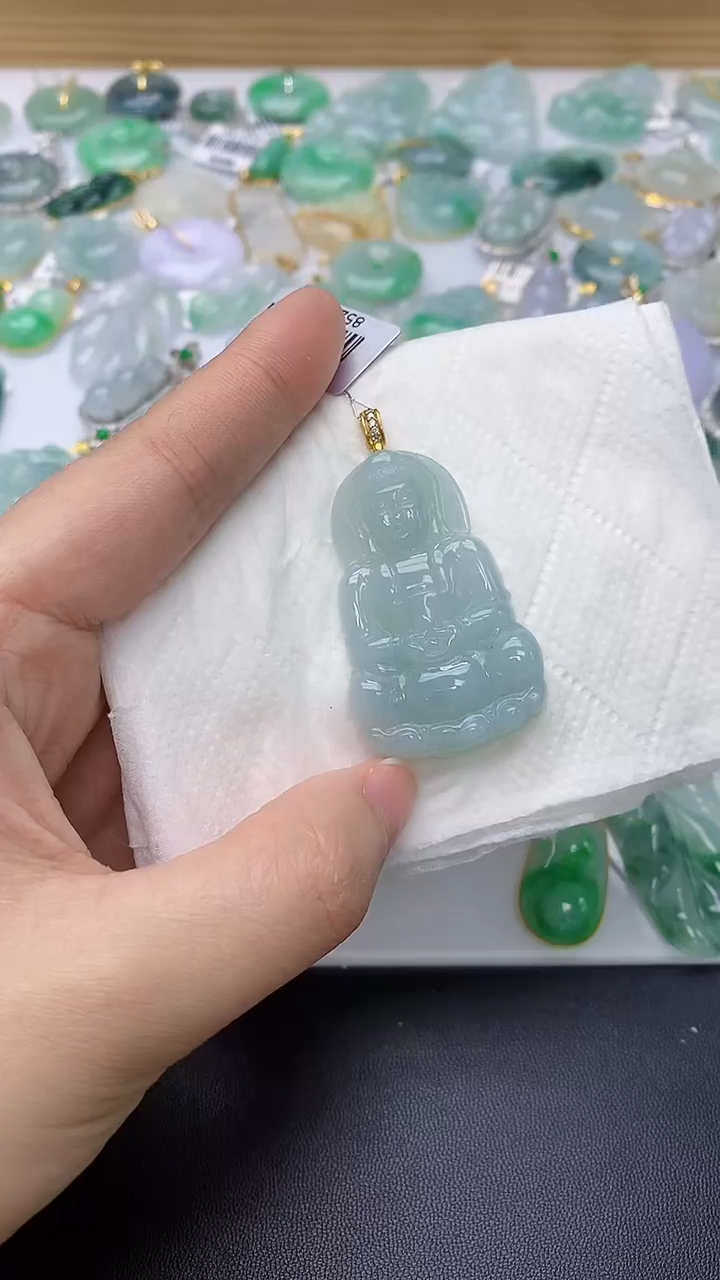 颈饰银S925镀金镶嵌翡翠天然缅甸翡翠A货百元以上9元证书费自理