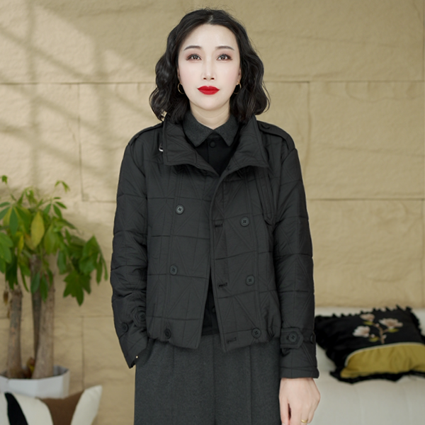 秋冬新款时尚潮流韩版工装风立领棉衣外套潮流气质百搭棉服外套