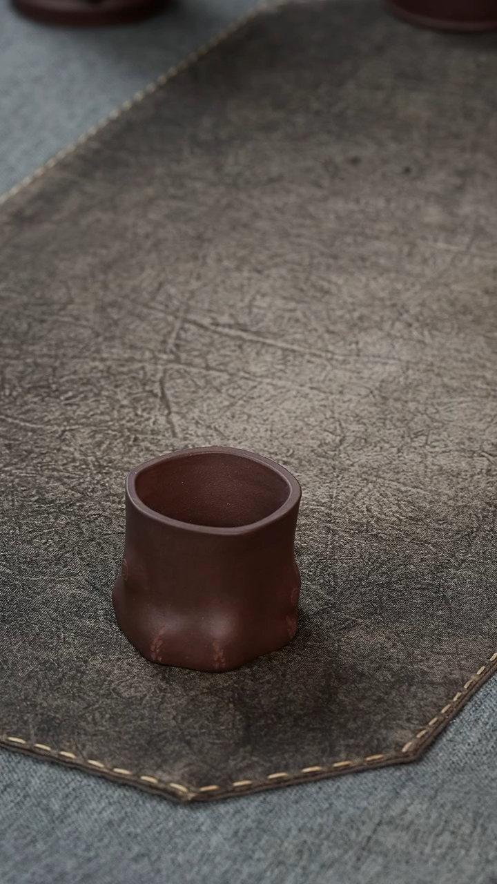 【闪购商品】紫砂茶壶紫泥树桩主人杯