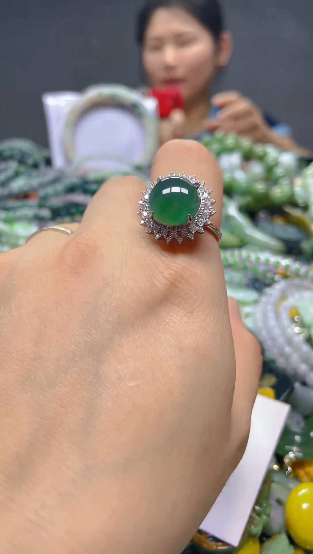 翡翠未镶嵌颈饰12mm/D/翡翠A货,1件也是批发价