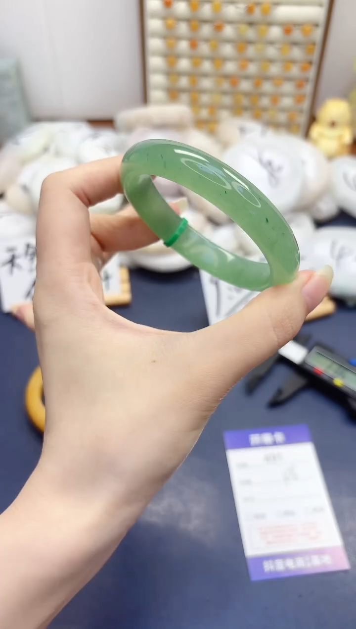 石英质玉手镯未镶嵌491-东陵玉-圈口58