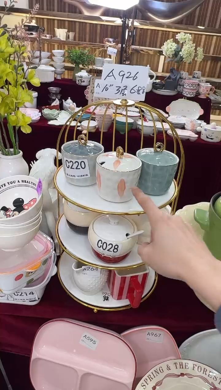 摆件陶C028-3个 陶瓷餐具库存微瑕