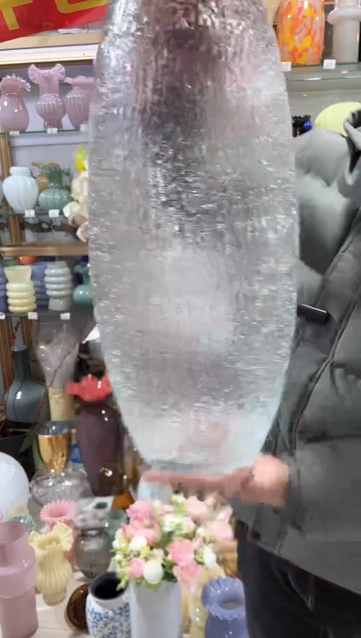 【闪购商品】无铅玻璃夜光落地花瓶