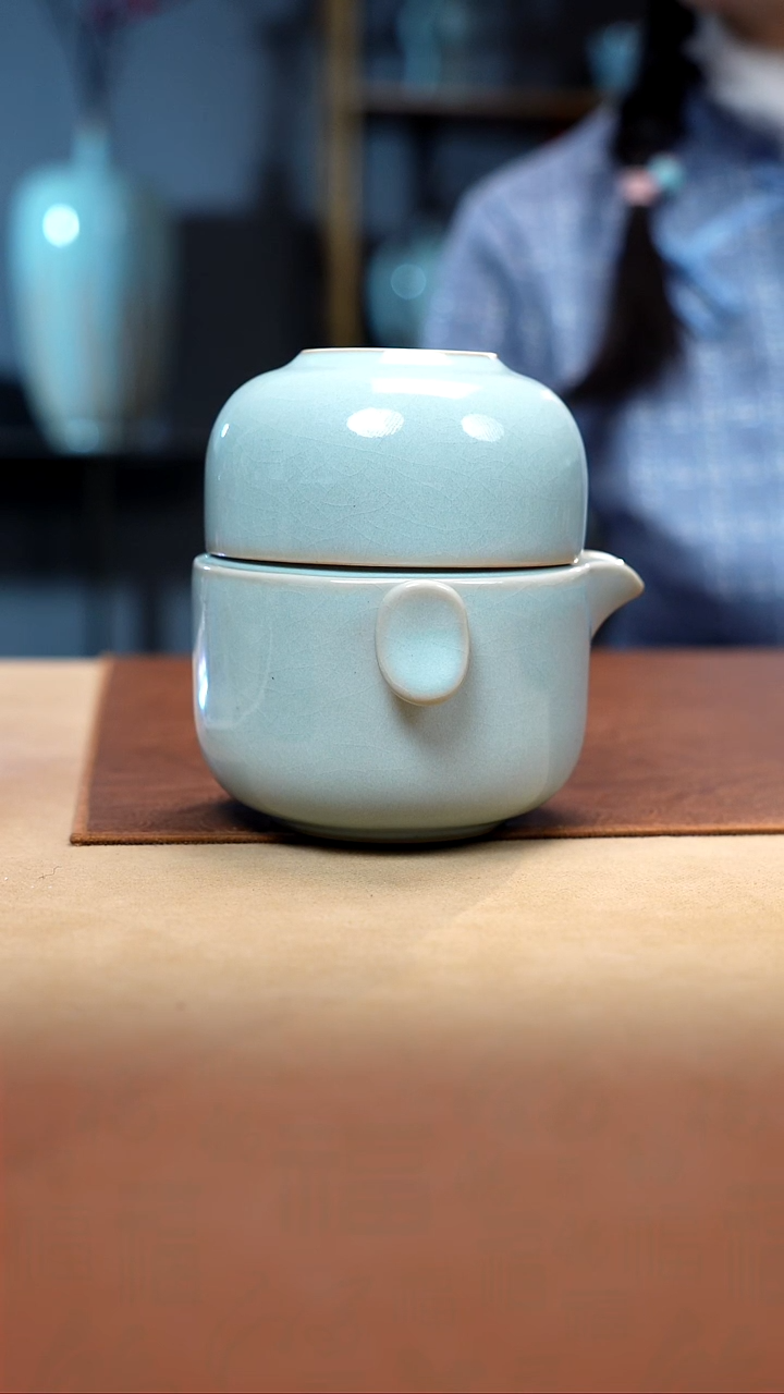 【闪购商品】珑匠天青同福快客杯