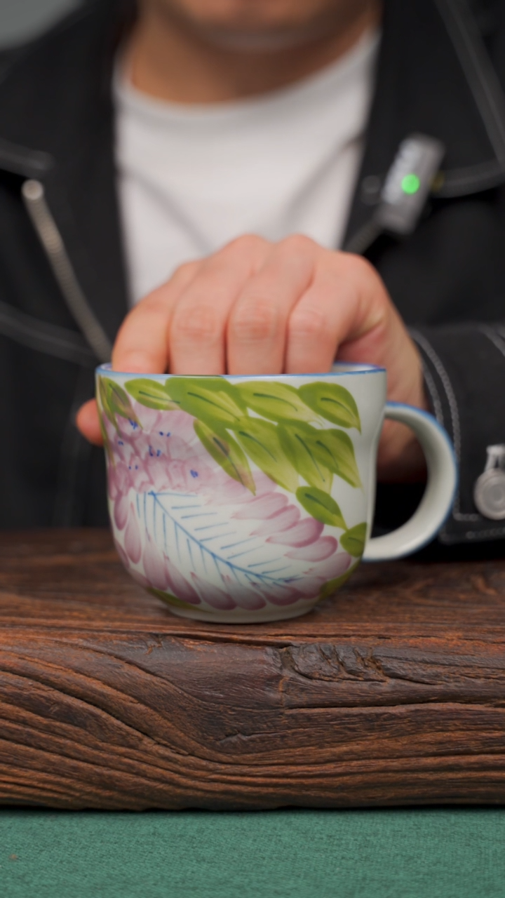 【闪购商品】瓷片71寻一缕瓷香杯釉下手工手绘瓷器