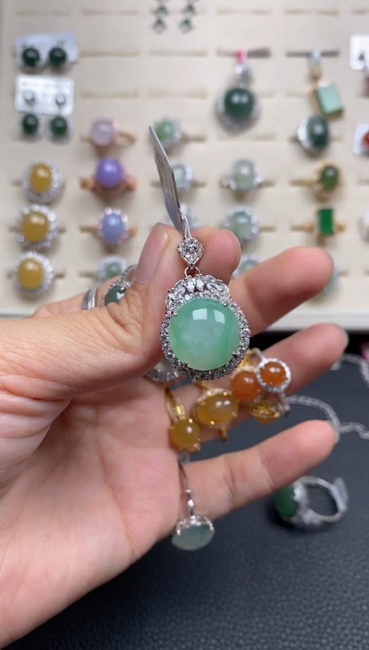 【闪购商品】翡翠戒指银S925镶嵌111111111