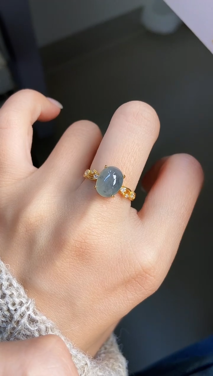 银S925镶嵌戒指翡翠12