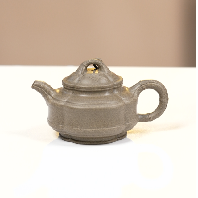 海棠竹鼓壶   青灰老段  LC                                 