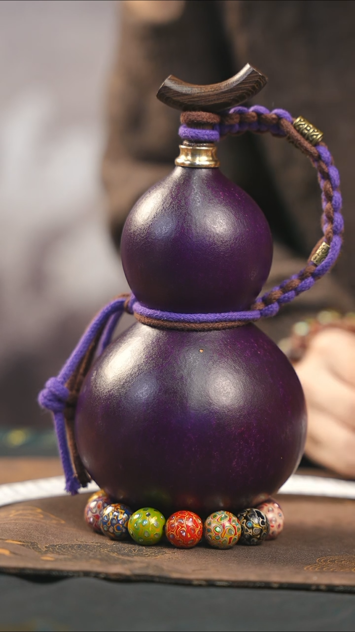 【闪购商品】WE200大漆酒葫芦不包手串及旋转底座