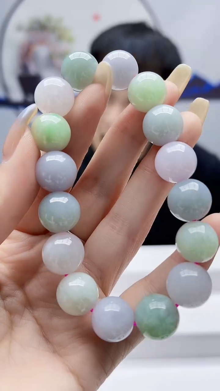 未镶嵌定制翡翠毛货-手串62