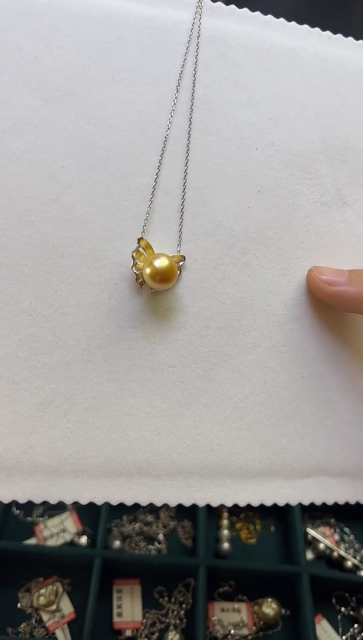 颈饰银S925镶嵌海水珍珠珍珠