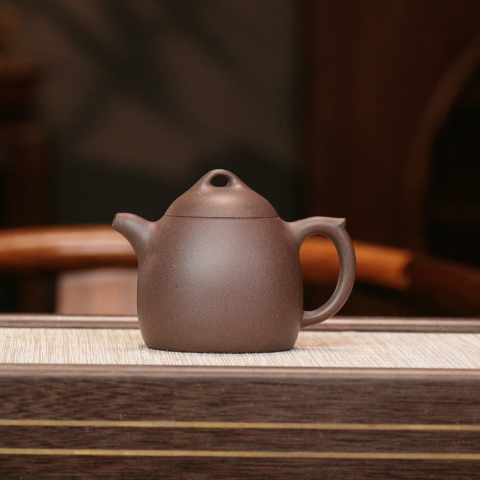 《秦权壶》宜兴紫砂壶 紫泥