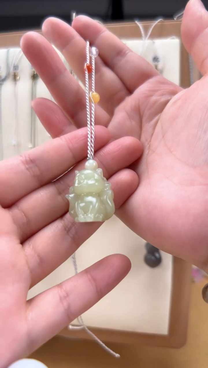 【闪购商品】和田玉颈饰未镶嵌九尾狐吊坠