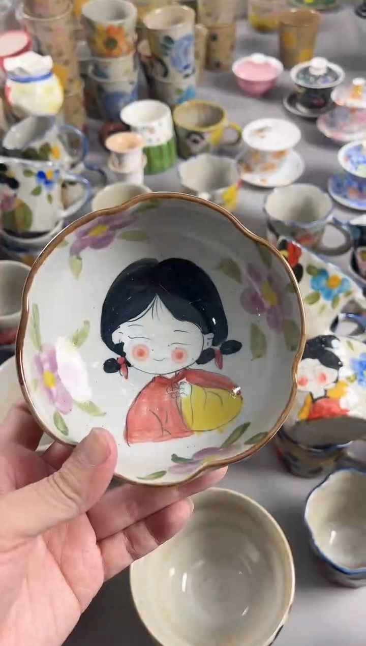 【闪购商品】瓷片手绘高温釉下彩