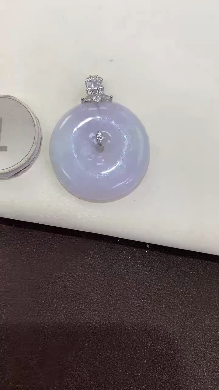 颈饰银S925镶嵌翡翠天然缅甸a货翡翠(多样性发其一