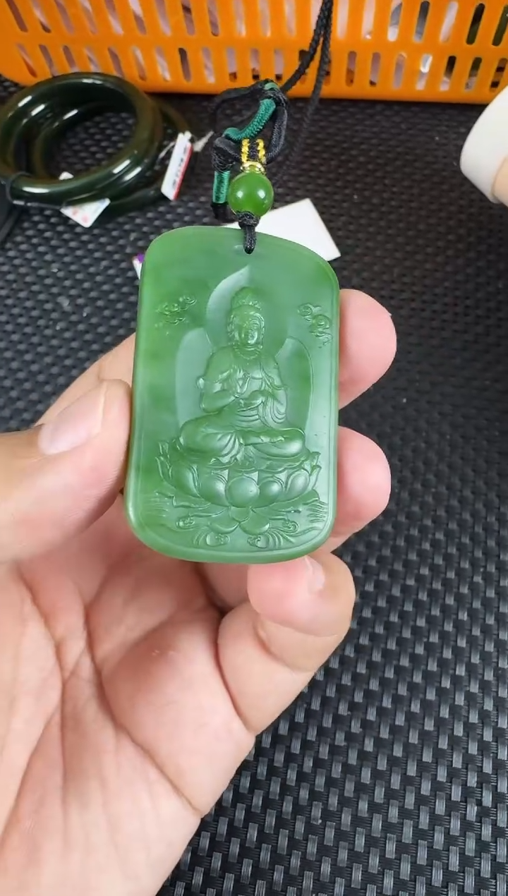 【闪购商品】和田玉（碧玉）吊坠未镶嵌观音