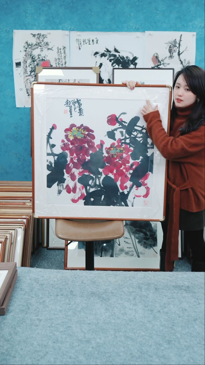 【闪购商品】国画85*85郑志超老师花鸟