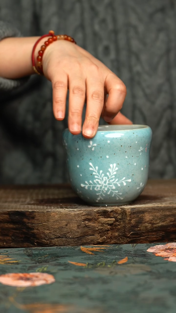 【闪购商品】杯釉下彩手工手绘同款陶器