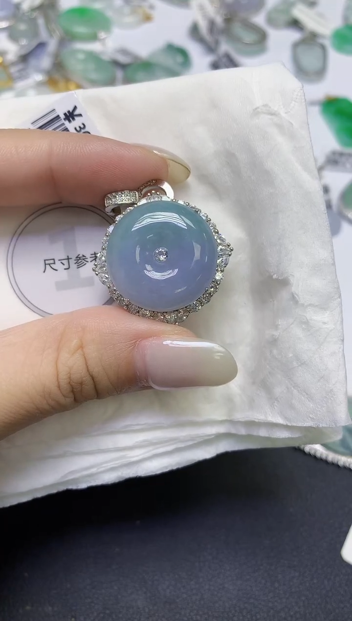 颈饰未镶嵌翡翠天然缅甸翡翠A货百元以上9元证书费自理