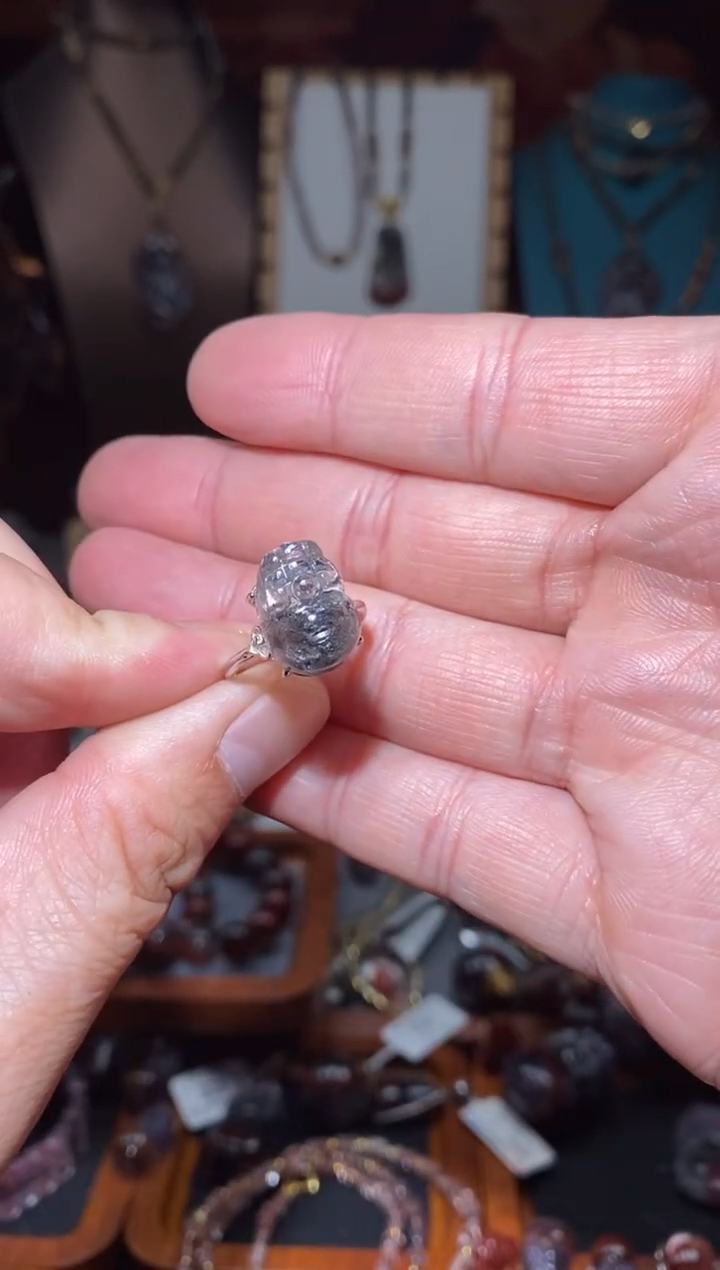 【闪购商品】水晶闪灵钻貔貅戒指未镶嵌多样性发一个