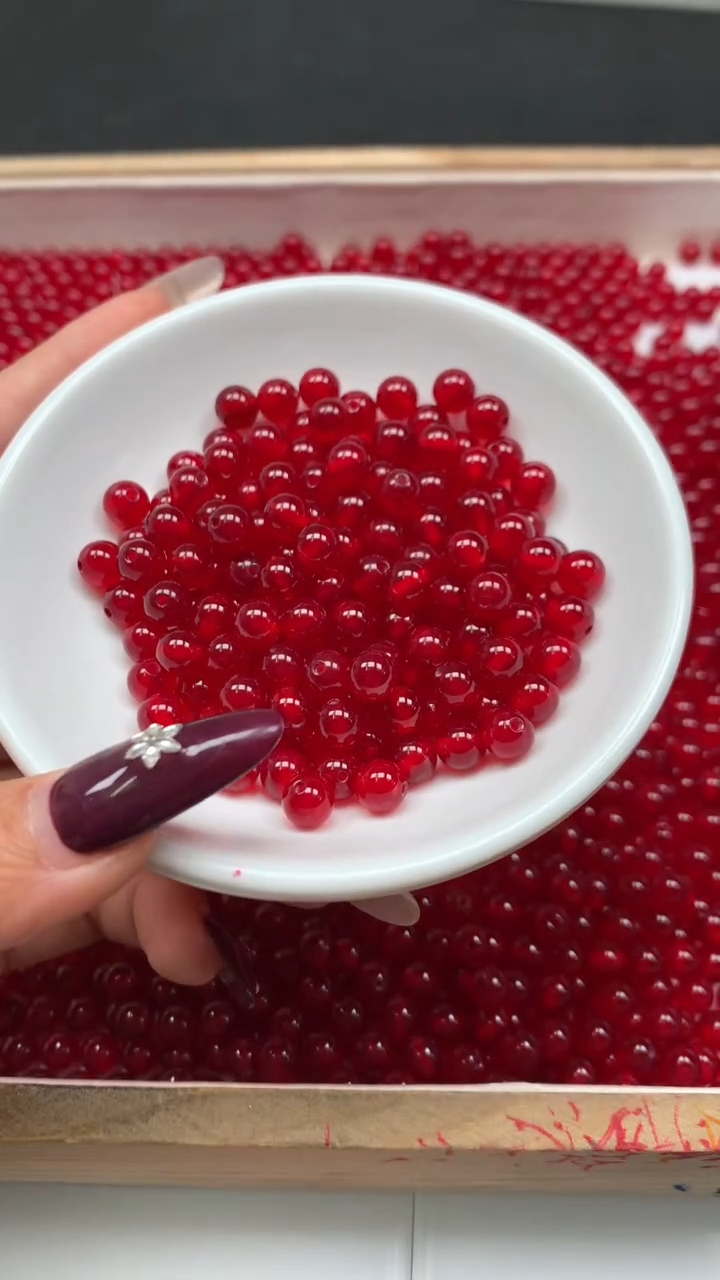 未镶嵌散珠玛瑙/玉髓B556 鸽血红6mm15颗8.8元