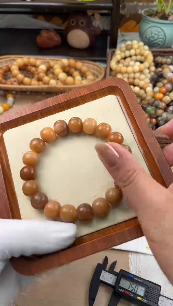 手串菩提根/象牙果a671干磨玫瑰微瑕14