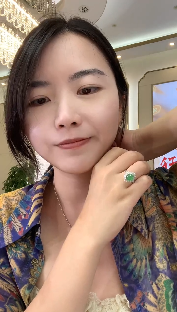 翡翠戒指18K金镶嵌A583丨多样性发其一丨4980