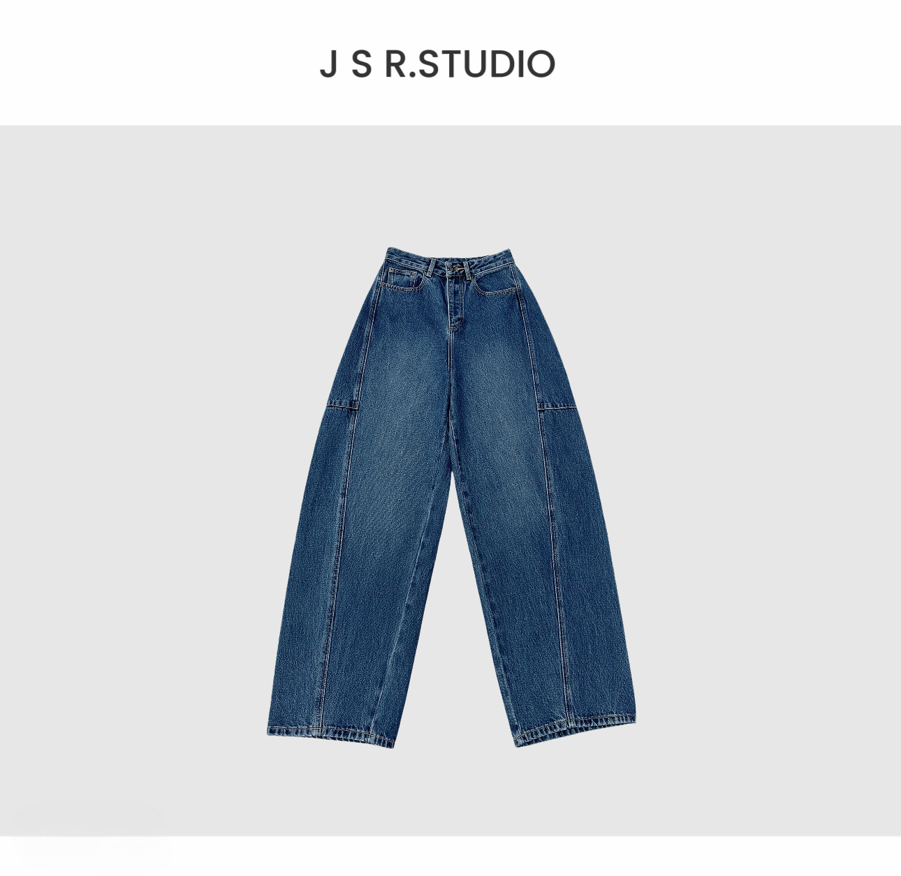 JSR studio【曼城旧事】 25秋季新款美式高腰宽松弯刀牛仔裤