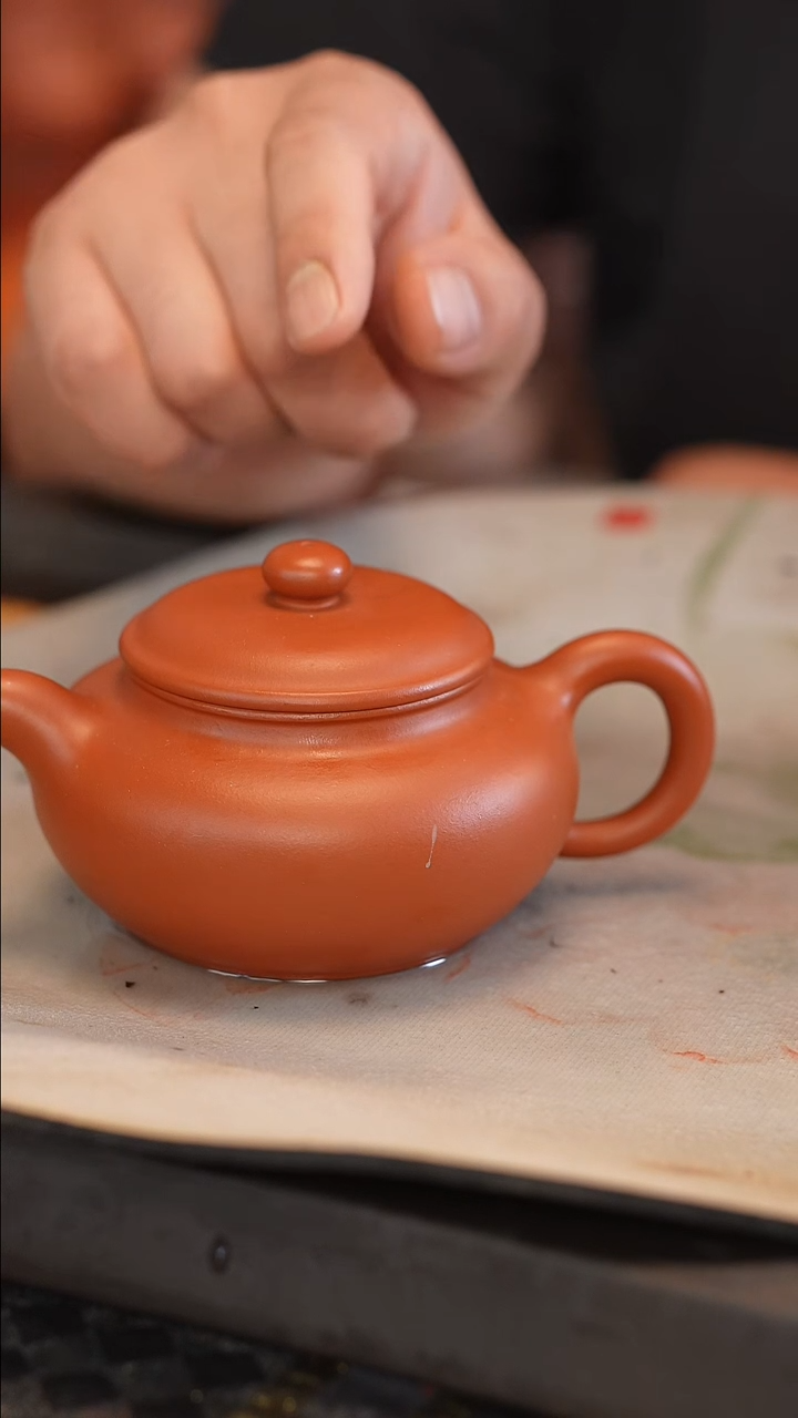 茶壶紫砂朱泥 半手工 仿古 280cc