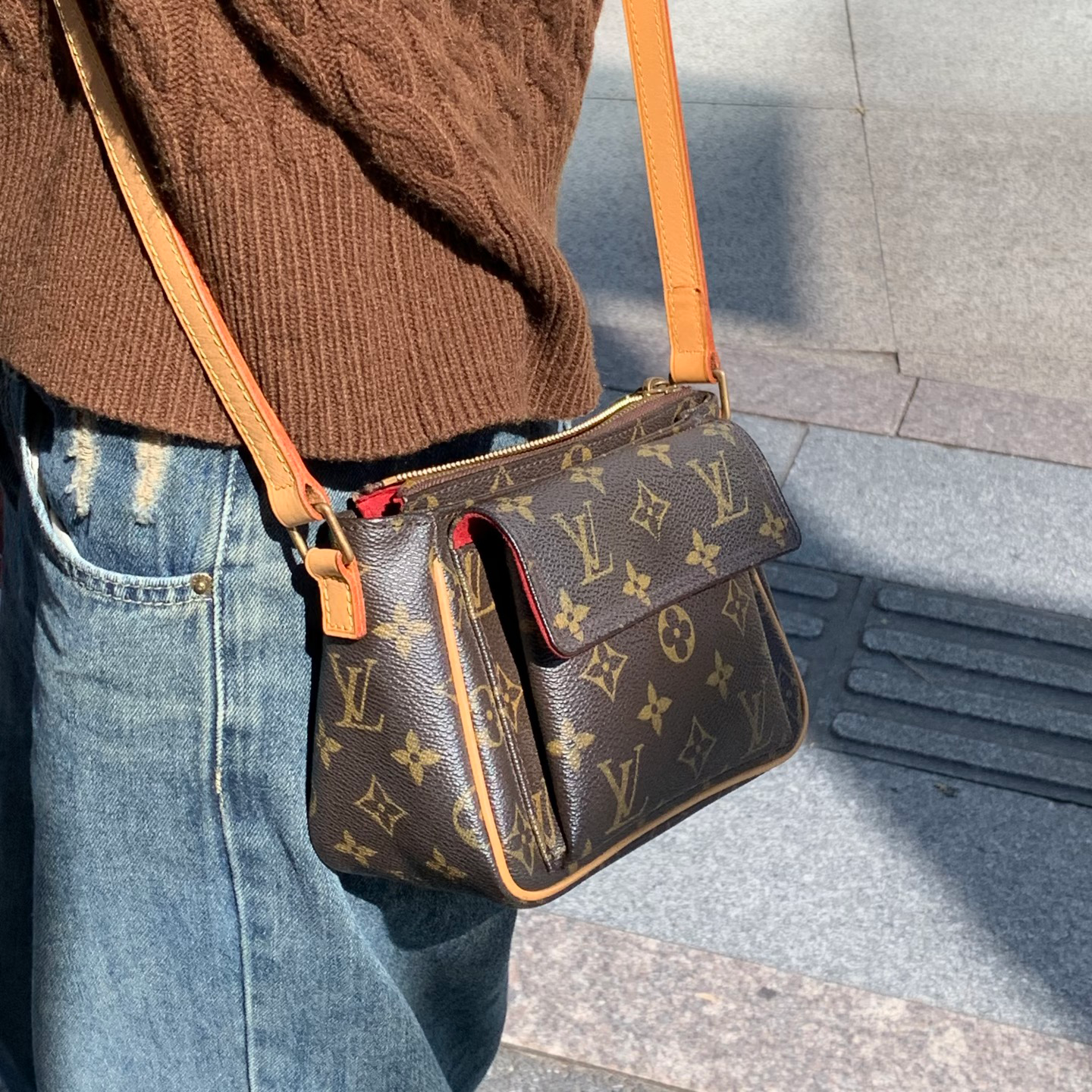 95新 LouisVuitton/路易威登 LV 豆腐包 全原 