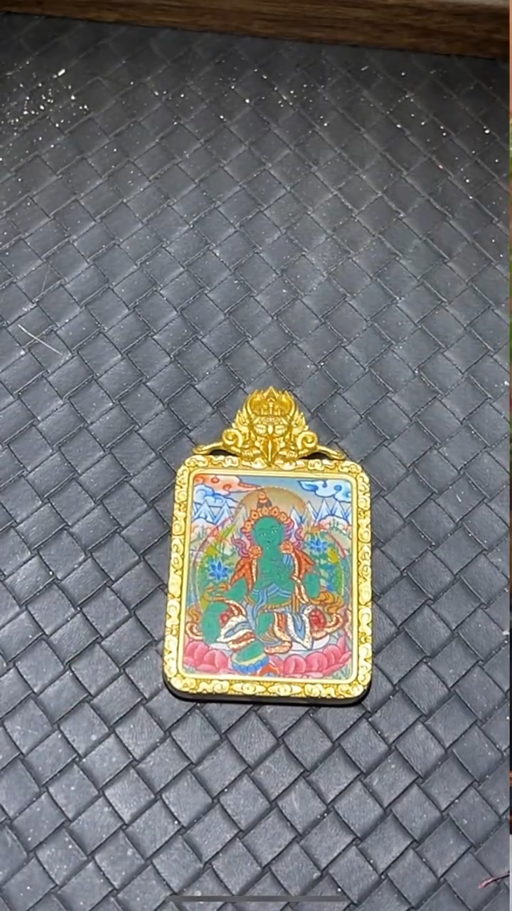 吊坠1811-2109 绿度母唐卡