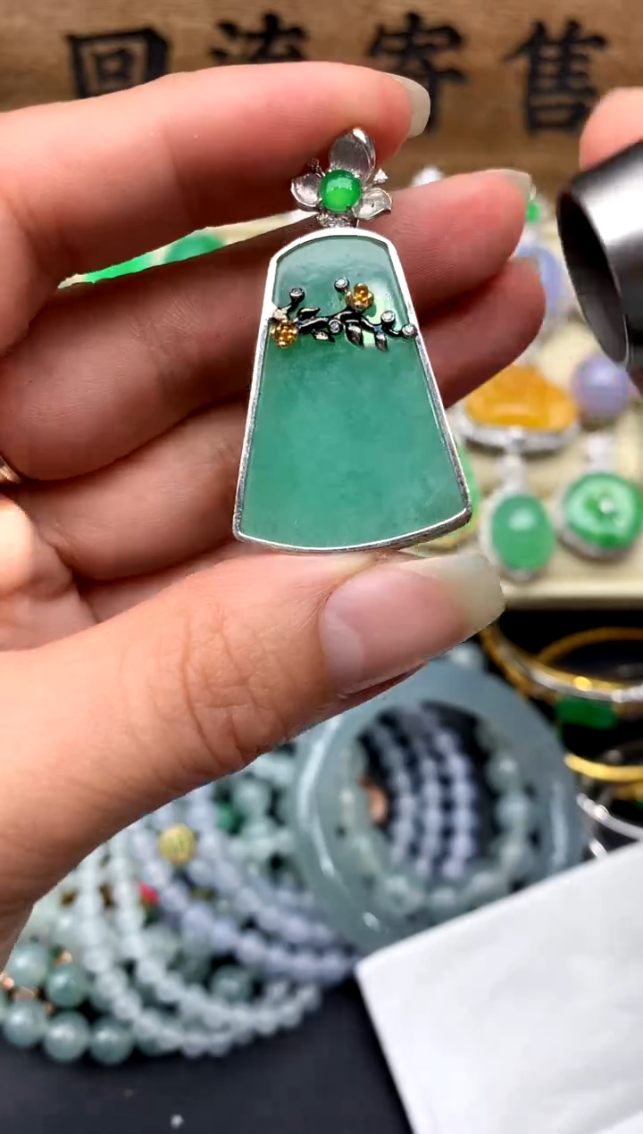 【闪购商品】翡翠颈饰18K金镶嵌268-中国好珍宝