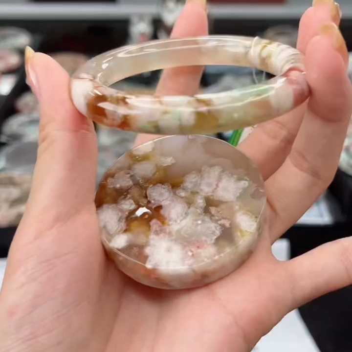 汐雅嬿选 非金属布艺手镯 樱花手镯53圈口 s97106