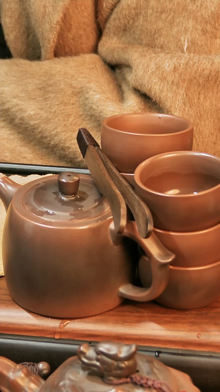 【闪购商品】壶紫陶井栏壶1+紫陶杯子6+茶夹1