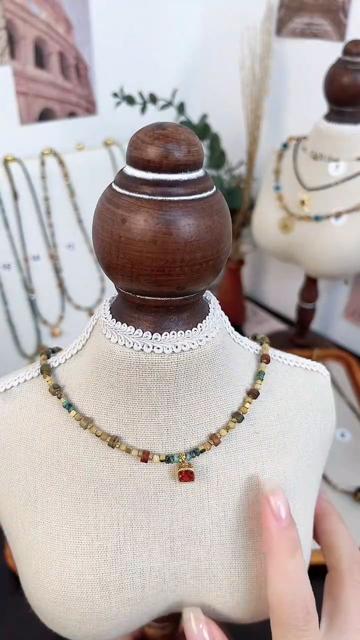 项链钛钢石英岩玉1号