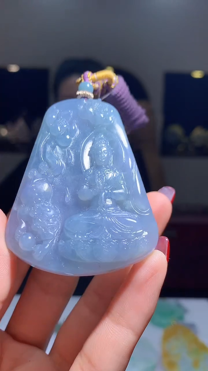 【闪购商品】定制翡翠未镶嵌1002hm-毛货挂件44