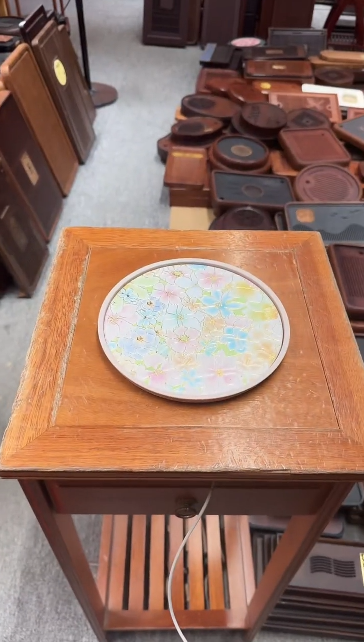 圆粉色茶盘茶盘茶盘