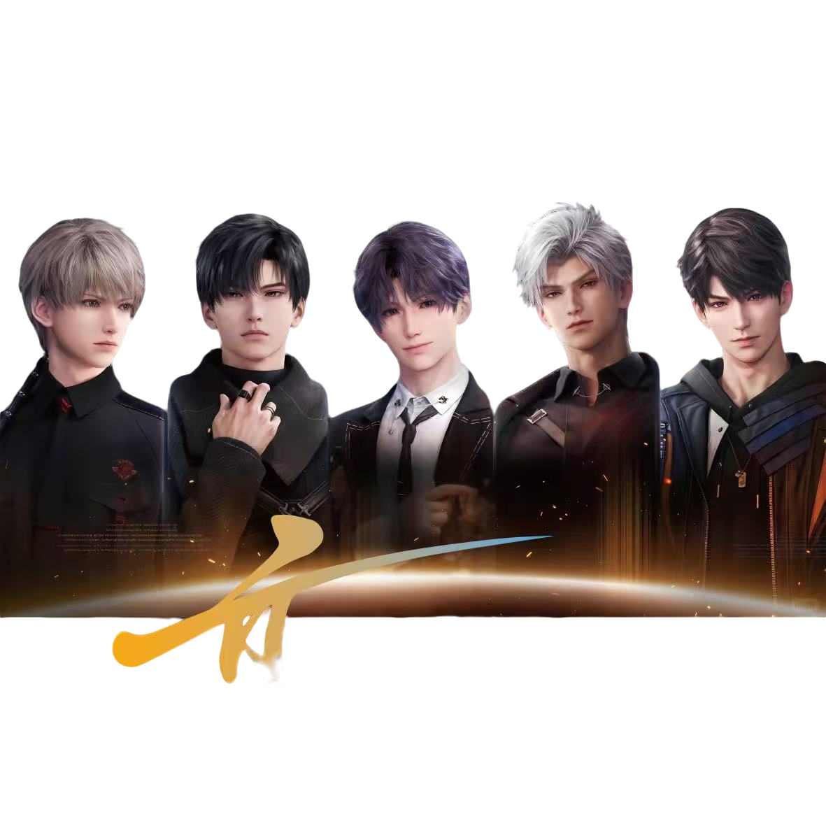 暗夜鎏金【恋与深空】主题亚克力屏风摆件 代拆