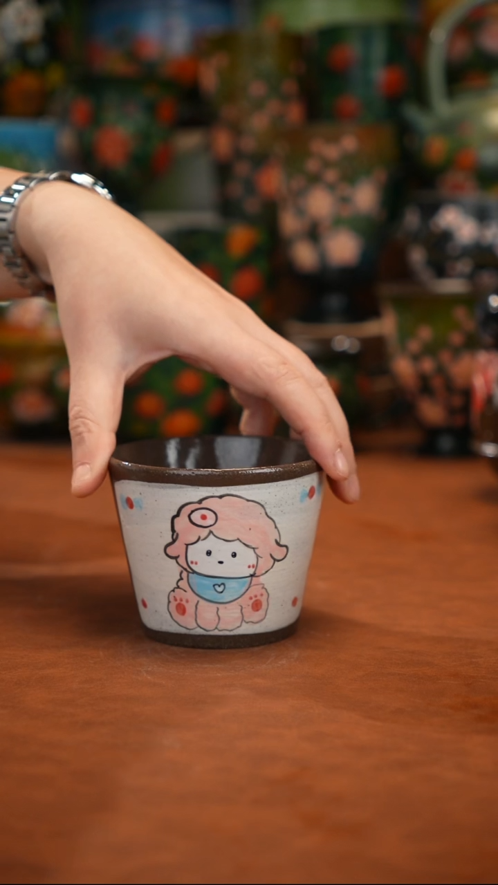 紫砂油画手绘釉下彩