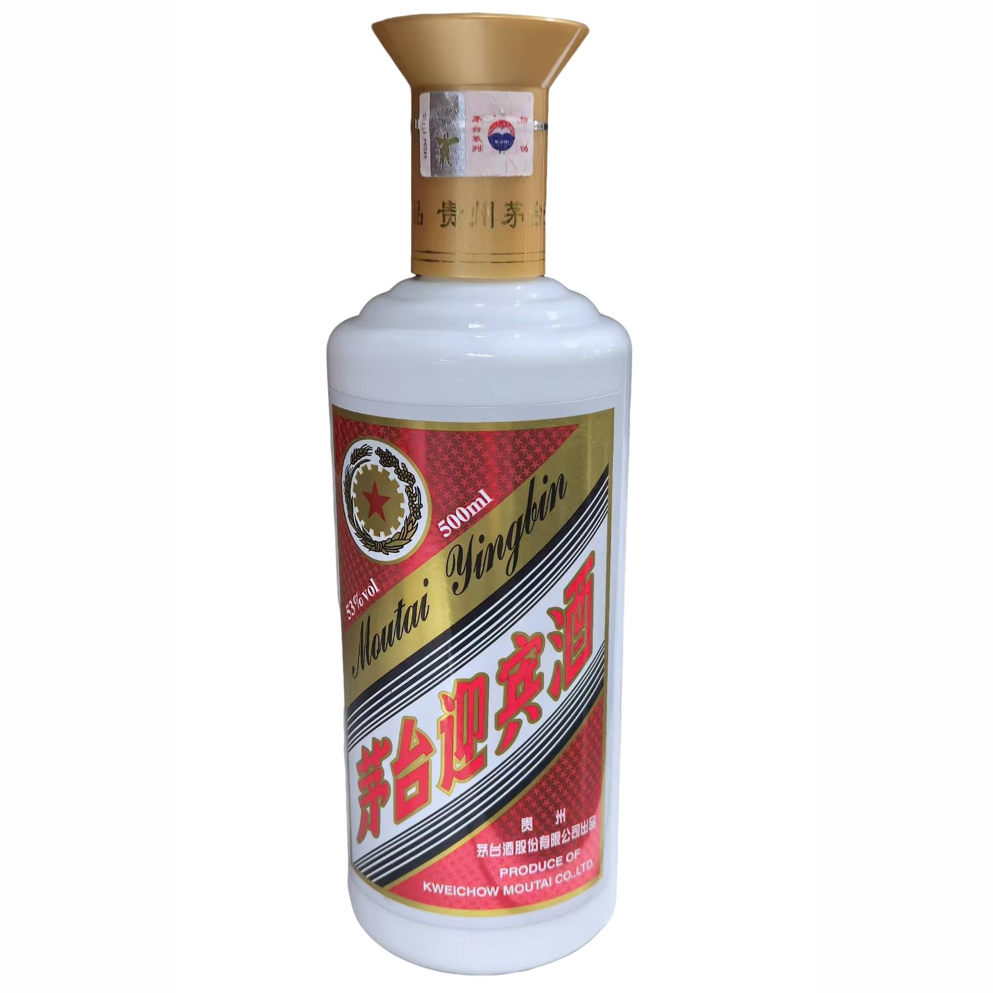 茅台迎宾酒山东迎宾（裸瓶） 53度500ml*1瓶 酱香型白酒