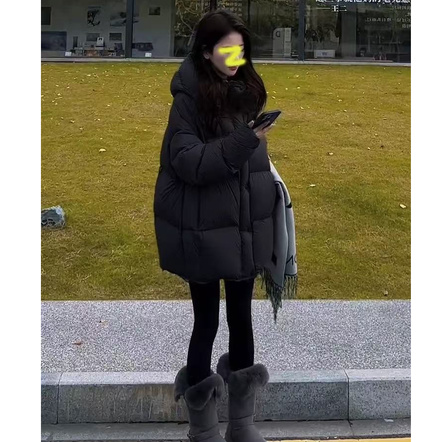 云朵泡芙中长款羽绒服