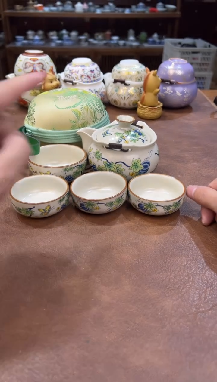 真的很便宜会开片的旅行茶具