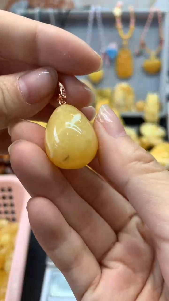 【闪购商品】琥珀珠宝奇石银S925镶嵌645