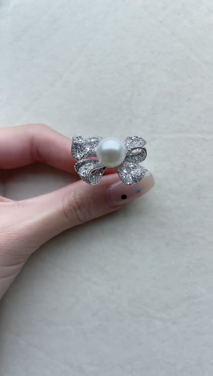 【闪购商品】淡水珍珠戒指银S925镶嵌Y21