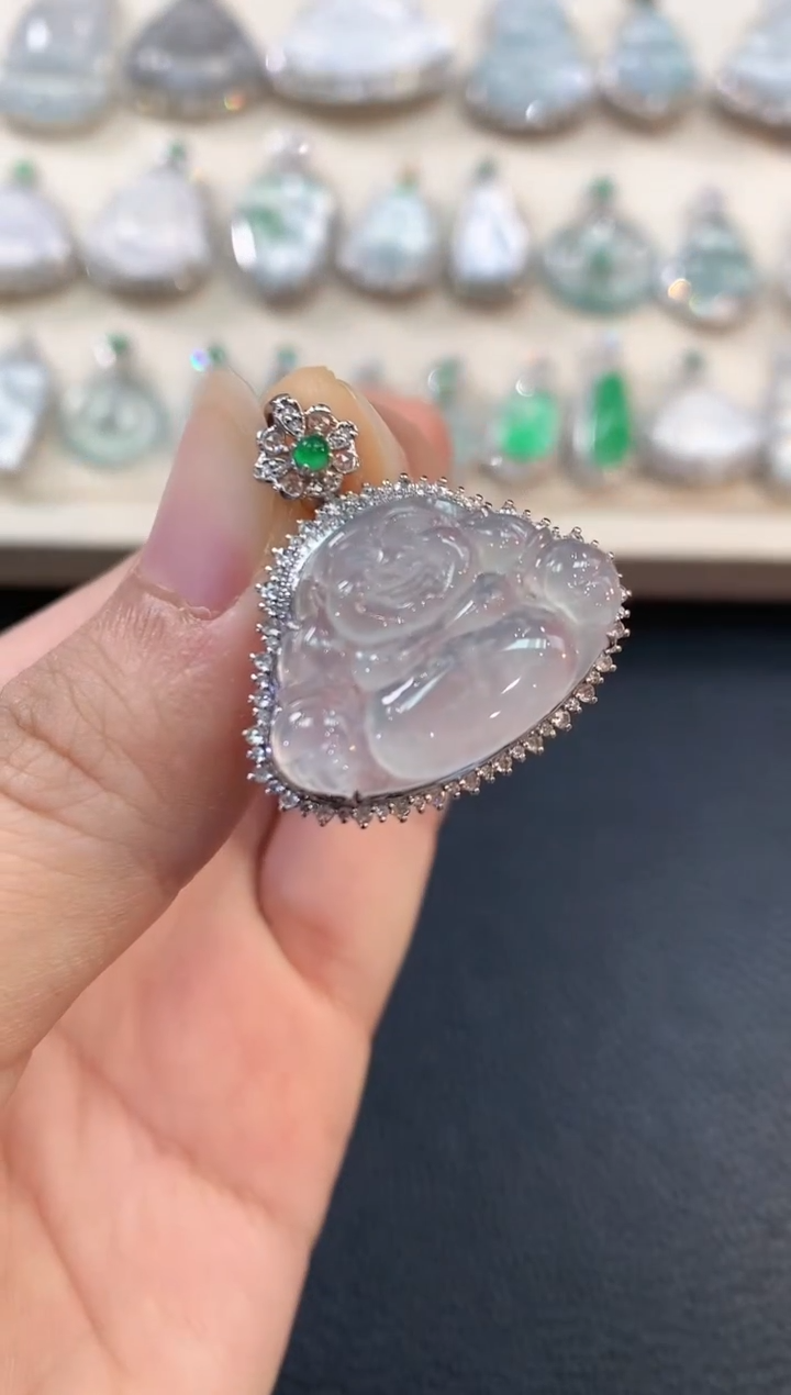 【闪购商品】翡翠吊坠(不含链)18K金镶嵌B79   多样性一件发货